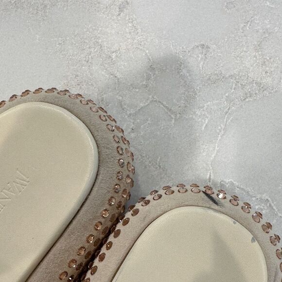 JW Anderson Cream Embellished Slide Sandals - Picture 3 of 4